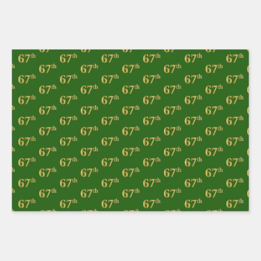 Extravagant Green, Gray, Lila, Imitate Gold 67. Ve Geschenkpapier Set (Vorderseite)