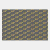 Extravagant Green, Gray, Lila, Imitate Gold 68. Ve Geschenkpapier Set (Vorderseite 2)
