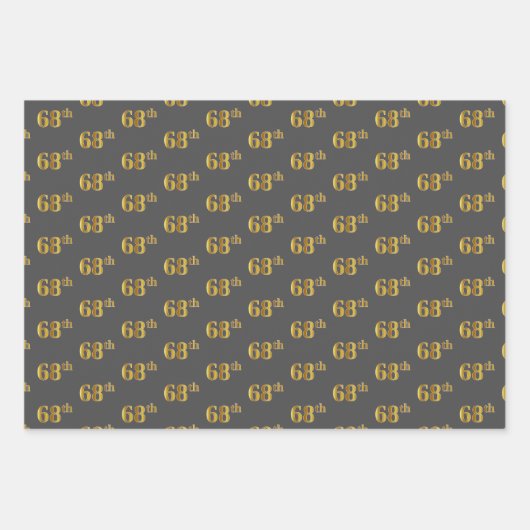 Extravagant Green, Gray, Lila, Imitate Gold 68. Ve Geschenkpapier Set (Vorderseite 2)