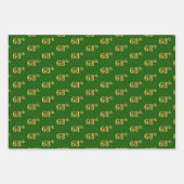 Extravagant Green, Gray, Lila, Imitate Gold 68. Ve Geschenkpapier Set (Vorderseite)