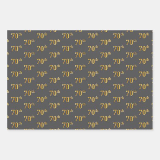 Extravagant Green, Gray, Lila, Imitate Gold 70. Ev Geschenkpapier Set (Vorderseite 2)