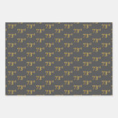 Extravagant Green, Gray, Lila, Imitate Gold 73. Ev Geschenkpapier Set (Vorderseite 2)