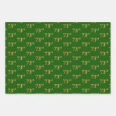 Extravagant Green, Gray, Lila, Imitate Gold 73. Ev Geschenkpapier Set (Vorderseite)