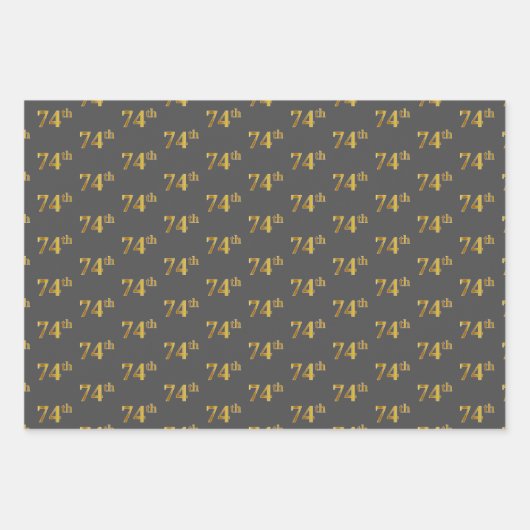 Extravagant Green, Gray, Lila, Imitate Gold 74. Ev Geschenkpapier Set (Vorderseite 2)