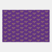 Extravagant Green, Gray, Lila, Imitate Gold 75. Ve Geschenkpapier Set (Vorderseite 3)