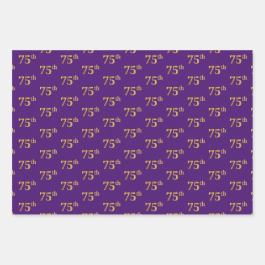 Extravagant Green, Gray, Lila, Imitate Gold 75. Ve Geschenkpapier Set (Vorderseite 3)