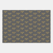 Extravagant Green, Gray, Lila, Imitate Gold 75. Ve Geschenkpapier Set (Vorderseite 2)