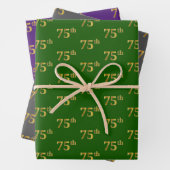 Extravagant Green, Gray, Lila, Imitate Gold 75. Ve Geschenkpapier Set (Beispiel)
