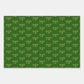 Extravagant Green, Gray, Lila, Imitate Gold 75. Ve Geschenkpapier Set (Vorderseite)