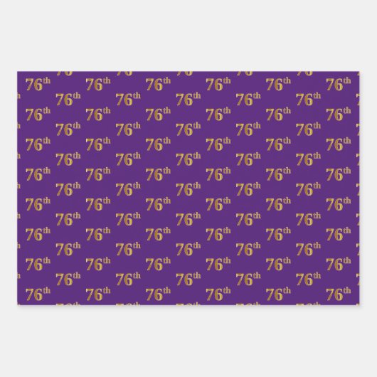 Extravagant Green, Gray, Lila, Imitate Gold 76. Ev Geschenkpapier Set (Vorderseite 3)