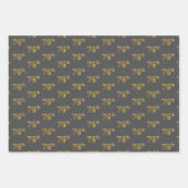 Extravagant Green, Gray, Lila, Imitate Gold 76. Ev Geschenkpapier Set (Vorderseite 2)