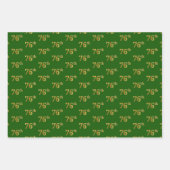 Extravagant Green, Gray, Lila, Imitate Gold 76. Ev Geschenkpapier Set (Vorderseite)