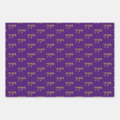 Extravagant Green, Gray, Lila, Imitate Gold 77. Ev Geschenkpapier Set (Vorderseite 3)