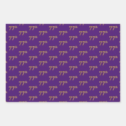 Extravagant Green, Gray, Lila, Imitate Gold 77. Ev Geschenkpapier Set (Vorderseite 3)