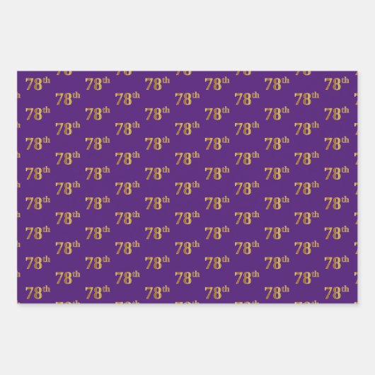 Extravagant Green, Gray, Lila, Imitate Gold 78. Ev Geschenkpapier Set (Vorderseite 3)