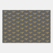 Extravagant Green, Gray, Lila, Imitate Gold 78. Ev Geschenkpapier Set (Vorderseite 2)