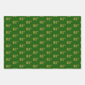 Extravagant Green, Gray, Lila, Imitate Gold 81. Ve Geschenkpapier Set (Vorderseite)