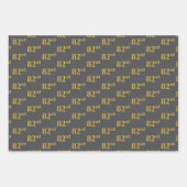 Extravagant Green, Gray, Lila, Imitate Gold 82. Ev Geschenkpapier Set (Vorderseite 2)