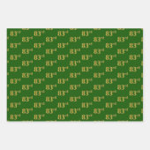 Extravagant Green, Gray, Lila, Imitate Gold 83. Ev Geschenkpapier Set (Vorderseite)