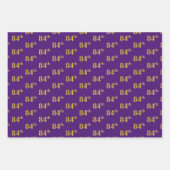 Extravagant Green, Gray, Lila, Imitate Gold 84. Ev Geschenkpapier Set (Vorderseite 3)