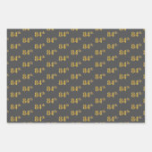 Extravagant Green, Gray, Lila, Imitate Gold 84. Ev Geschenkpapier Set (Vorderseite 2)