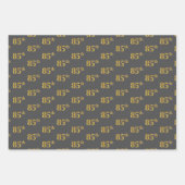 Extravagant Green, Gray, Lila, Imitate Gold 85. Ve Geschenkpapier Set (Vorderseite 2)