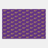 Extravagant Green, Gray, Lila, Imitate Gold 86. Ev Geschenkpapier Set (Vorderseite 3)