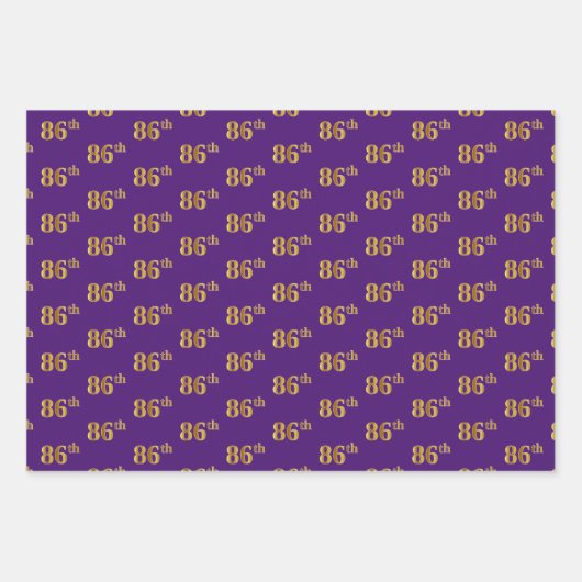 Extravagant Green, Gray, Lila, Imitate Gold 86. Ev Geschenkpapier Set (Vorderseite 3)