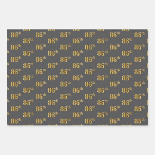 Extravagant Green, Gray, Lila, Imitate Gold 86. Ev Geschenkpapier Set (Vorderseite 2)