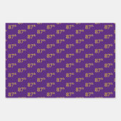 Extravagant Green, Gray, Lila, Imitate Gold 87. Ev Geschenkpapier Set (Vorderseite 3)