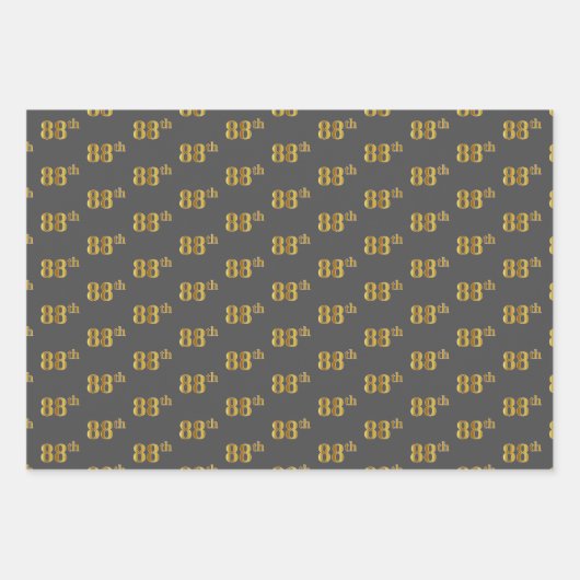 Extravagant Green, Gray, Lila, Imitate Gold 88. Ev Geschenkpapier Set (Vorderseite 2)