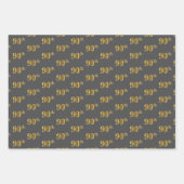 Extravagant Green, Gray, Lila, Imitate Gold 90. Ev Geschenkpapier Set (Vorderseite 2)