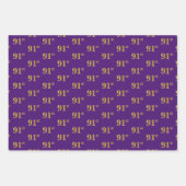 Extravagant Green, Gray, Lila, Imitate Gold 91. Ve Geschenkpapier Set (Vorderseite 3)