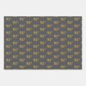 Extravagant Green, Gray, Lila, Imitate Gold 91. Ve Geschenkpapier Set (Vorderseite 2)