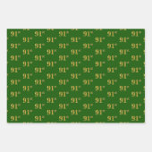 Extravagant Green, Gray, Lila, Imitate Gold 91. Ve Geschenkpapier Set (Vorderseite)