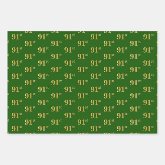 Extravagant Green, Gray, Lila, Imitate Gold 91. Ve Geschenkpapier Set (Vorderseite)