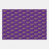 Extravagant Green, Gray, Lila, Imitate Gold 92. Ev Geschenkpapier Set (Vorderseite 3)