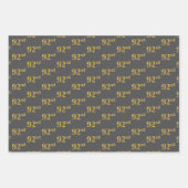 Extravagant Green, Gray, Lila, Imitate Gold 92. Ev Geschenkpapier Set (Vorderseite 2)