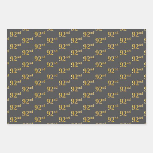 Extravagant Green, Gray, Lila, Imitate Gold 92. Ev Geschenkpapier Set (Vorderseite 2)