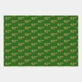 Extravagant Green, Gray, Lila, Imitate Gold 92. Ev Geschenkpapier Set (Vorderseite)