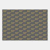 Extravagant Green, Gray, Lila, Imitate Gold 93. Ev Geschenkpapier Set (Vorderseite 2)