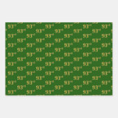 Extravagant Green, Gray, Lila, Imitate Gold 93. Ev Geschenkpapier Set (Vorderseite)