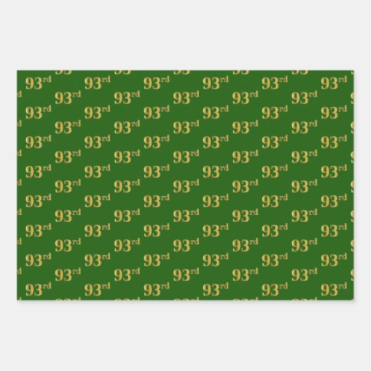 Extravagant Green, Gray, Lila, Imitate Gold 93. Ev Geschenkpapier Set (Vorderseite)