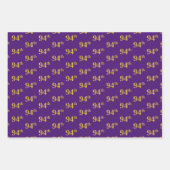 Extravagant Green, Gray, Lila, Imitate Gold 94. Ev Geschenkpapier Set (Vorderseite 3)