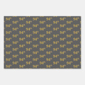 Extravagant Green, Gray, Lila, Imitate Gold 94. Ev Geschenkpapier Set (Vorderseite 2)