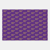 Extravagant Green, Gray, Lila, Imitate Gold 95. Ev Geschenkpapier Set (Vorderseite 3)