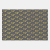 Extravagant Green, Gray, Lila, Imitate Gold 95. Ev Geschenkpapier Set (Vorderseite 2)