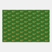 Extravagant Green, Gray, Lila, Imitate Gold 95. Ev Geschenkpapier Set (Vorderseite)