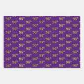 Extravagant Green, Gray, Lila, Imitate Gold 96. Ev Geschenkpapier Set (Vorderseite 3)