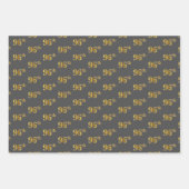 Extravagant Green, Gray, Lila, Imitate Gold 96. Ev Geschenkpapier Set (Vorderseite 2)